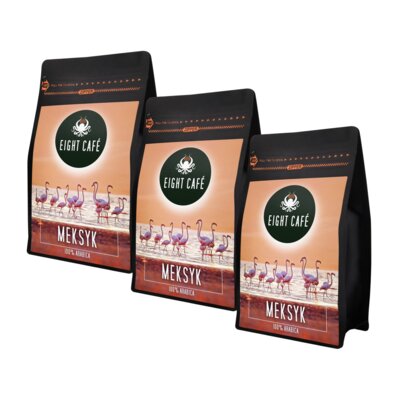 Kawa ziarnista EIGHT CAFE Arabica Meksyk 3 x 1kg (Rzemieślnicza)