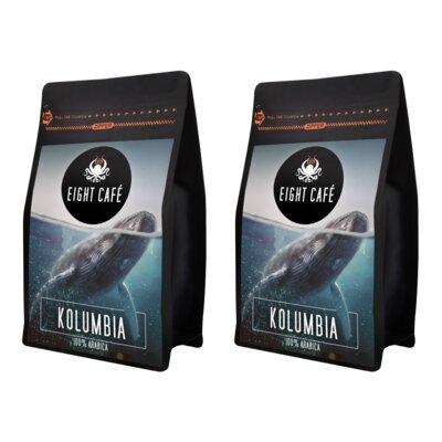 Kawa ziarnista EIGHT CAFE Arabica Kolumbia 2 x 1kg (Rzemieślnicza)