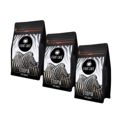 Kawa ziarnista EIGHT CAFE Etiopia Arabica 3 x 1kg (Rzemieślnicza)