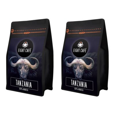 Kawa ziarnista EIGHT CAFE Arabica Tanzania 2 x 1kg (Rzemieślnicza)