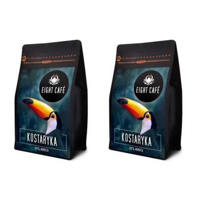 Kawa mielona EIGHT CAFE Kostaryka Arabica 2 x 0.5kg (Rzemieślnicza)