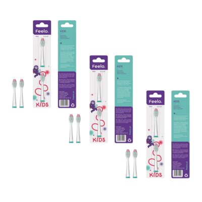Oryginalna końcówka szczoteczki FEELO Kids FK.BH.010.TRS.1-2 (6 szt.) (Miękkie włókna)