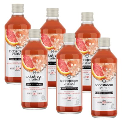 Syrop do saturatorów SODASTREAM Crafted Grejpfrut i Kwiat czarnego bzu 6 x 330 ml