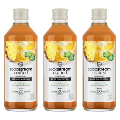 Syrop do saturatorów SODASTREAM Crafted Ananas i Jalapeno 3 x 330 ml