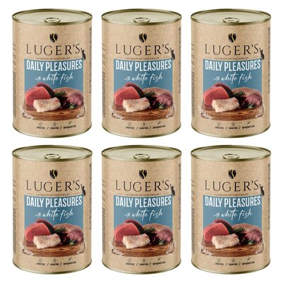 Karma dla kota LUGER'S Daily Pleasures z białą rybą 6 x 400 g