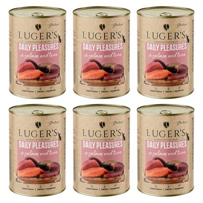 Karma dla kota LUGER'S Daily Pleasures z łososiem i tuńczykiem 6 x 400 g