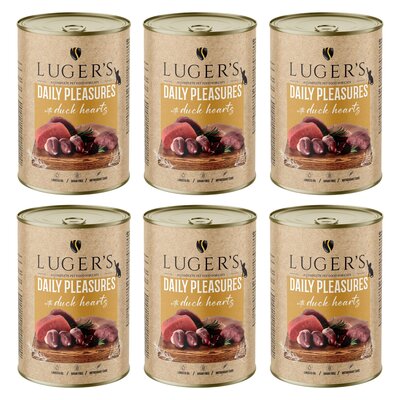 Karma dla kota LUGER'S Daily Pleasures z sercami z kaczki 6 x 400 g