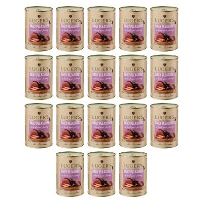 Karma dla kota LUGER'S Daily Pleasures Wołowina z Krewetkami 18 x 400 g