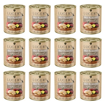 Karma dla psa LUGER'S Daily Pleasures z bażantem, szpinakiem i ziemniakiem 12 x 800 g