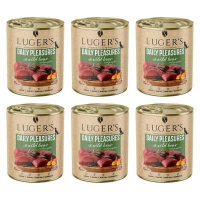 Karma dla psa LUGER'S Daily Pleasures z dzikiem i dynią 6 x 800 g