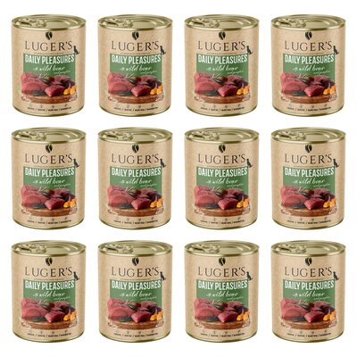 Karma dla psa LUGER'S Daily Pleasures z dzikiem i dynią 12 x 800 g
