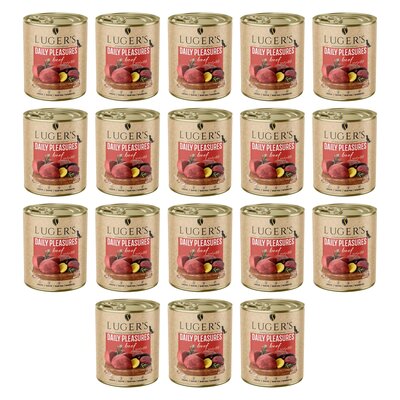 Karma dla psa LUGER'S Daily Pleasures z wołowiną i ziemniakami 18 x 800 g