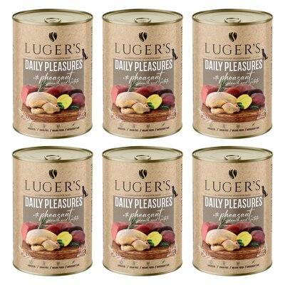 Karma dla psa LUGER'S Daily Pleasures z bażantem, szpinakiem i ziemniakiem 6 x 400 g
