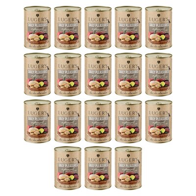 Karma dla psa LUGER'S Daily Pleasures z bażantem, szpinakiem i ziemniakiem 18 x 400 g