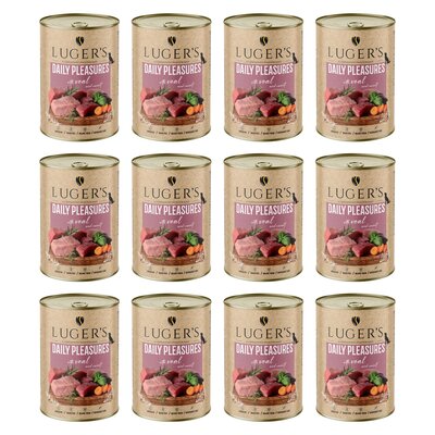 Karma dla psa LUGER'S Daily Pleasures z cielęciną i marchewką 12 x 400 g