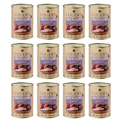 Karma dla psa LUGER'S Daily Pleasures Królik z żurawiną 12 x 400 g