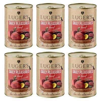 Karma dla psa LUGER'S Daily Pleasures z wołowiną i ziemniakami 6 x 400 g