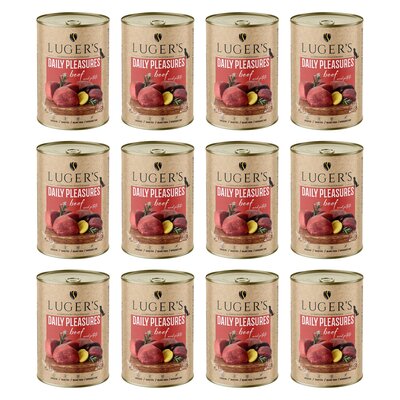 Karma dla psa LUGER'S Daily Pleasures z wołowiną i ziemniakami 12 x 400 g