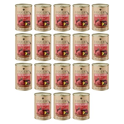 Karma dla psa LUGER'S Daily Pleasures z wołowiną i ziemniakami 18 x 400 g
