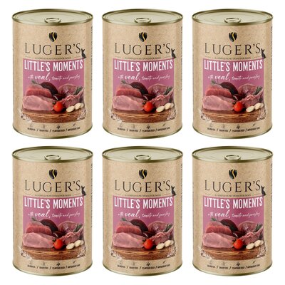 Karma dla psa LUGER'S Little's Moments z cielęciną, pomidorem i pietruszką 6 x 400 g