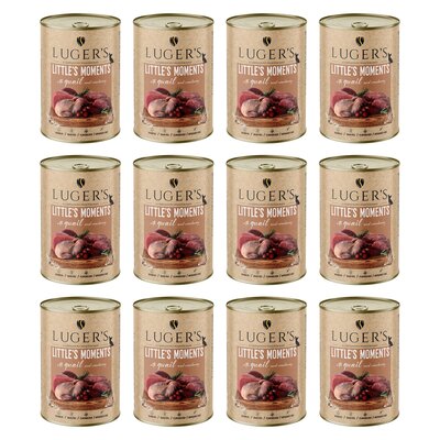 Karma dla psa LUGER’S Little's Moments Przepiórka z żurawiną 12 x 400 g