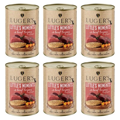 Karma dla psa LUGER'S Little's Moments z żołądkami wołowymi i dynią 6 x 400 g