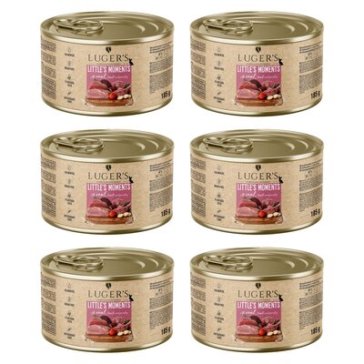 Karma dla psa LUGER'S Little's Moments z cielęciną, pomidorem i pietruszką 6 x 185 g