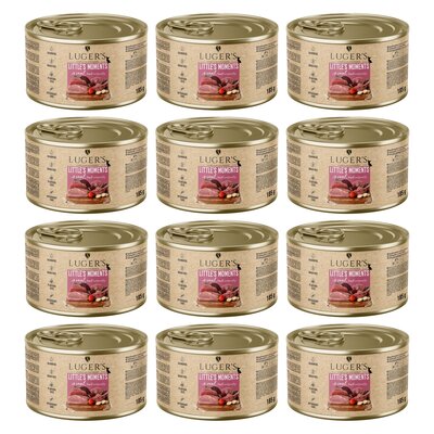 Karma dla psa LUGER'S Little's Moments z cielęciną, pomidorem i pietruszką 12 x 185 g