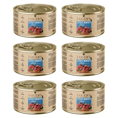 Karma dla psa LUGER’S Little's Moments Jagnięcina z ryżem brązowym 6 x 185 g