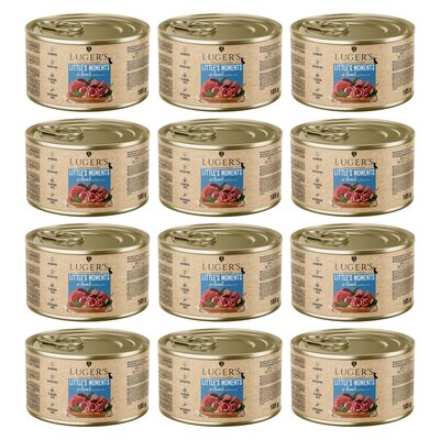 Karma dla psa LUGER’S Little's Moments Jagnięcina z ryżem brązowym 12 x 185 g