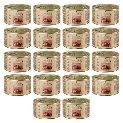 Karma dla psa LUGER’S Little's Moments Przepiórka z żurawiną 18 x 185 g