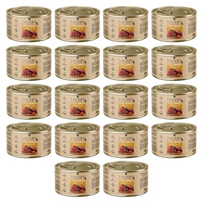 Karma dla psa LUGER’S Little's Moments Serce z kaczki i marchewką 18 x 185 g