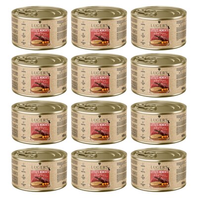 Karma dla psa LUGER'S Little's Moments z żołądkami wołowymi i dynią 12 x 185 g