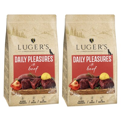 Karma dla psa suszona LUGER'S Daily Pleasures Wołowina 2 x 9 kg