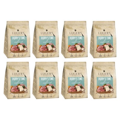 Karma dla psa suszona LUGER'S Puppy's Time Cielęcina z dorszem 8 x 3 kg