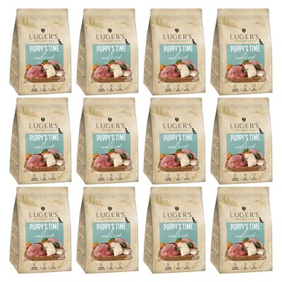 Karma dla psa suszona LUGER'S Puppy's Time Cielęcina z dorszem 12 x 3 kg