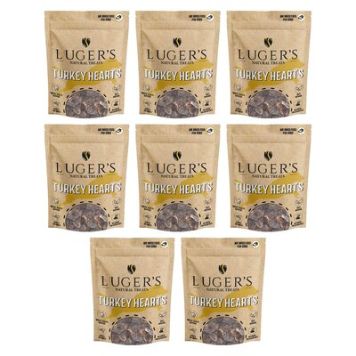 Gryzak dla psa LUGER’S Natural Treats Serca z indyka 8 x 150 g