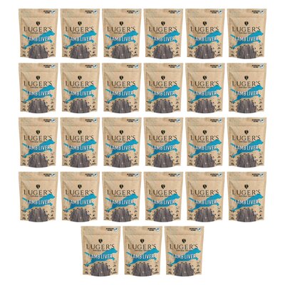 Gryzak dla psa LUGER’S Natural Treats Wątroba jagnięca 27 x 150 g