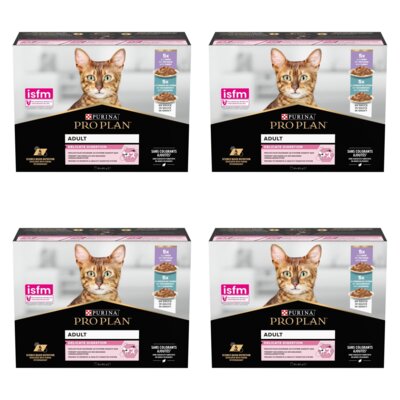 Karma dla kota PURINA Pro Plan Delicate Indyk Ryba (40 x 85 g)