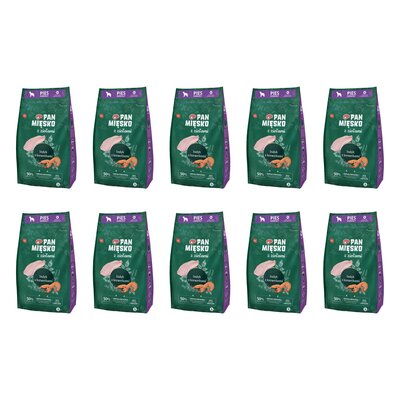 Karma dla psa PAN MIĘSKO Indyk Krewetki XL 10 x 3 kg