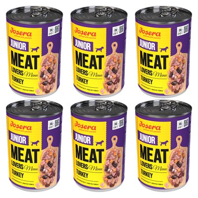 Karma dla psa JOSERA Meat Lovers Junior Menu Turkey 6 x 400 g