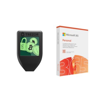 Portfel kryptowalut TREZOR Model T Czarny + Program MICROSOFT 365 Personal