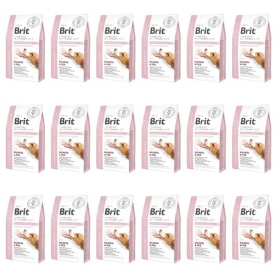 Karma dla psa BRIT Grain Free Veterinary Diets Dog Hypoallergenic Łosoś z groszkiem 18 x 2 kg