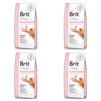 Karma dla psa BRIT Grain Free Veterinary Diets Dog Hypoallergenic Łosoś z groszkiem 4 x 12 kg