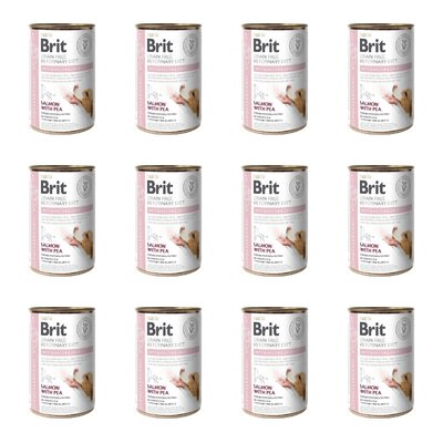 Karma dla psa BRIT Grain Free Veterinary Diets Dog Hypoallergenic Łosoś z groszkiem 12 x 400 g