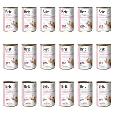 Karma dla psa BRIT Grain Free Veterinary Diets Dog Hypoallergenic Łosoś z groszkiem 18 x 400 g