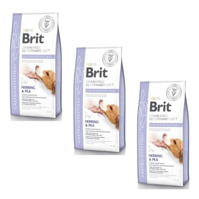 Karma dla psa BRIT Grain Free Veterinary Diets Dog Gastrointestinal Śledź z groszkiem 3 x 12 kg
