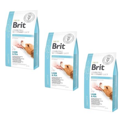 Karma dla psa BRIT Grain Free Veterinary Joint & Mobility Obesity Jagnięcina i groszek 3 x 12 kg