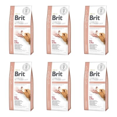 Karma dla psa BRIT Veterinary Diets Dog Grain Free Renal Jaja z groszkiem 6 x 2 kg