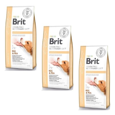 Karma dla psa BRIT Grain Free Veterinary Diets Dog Hepatic Jajko z groszkiem 3 x 12 kg